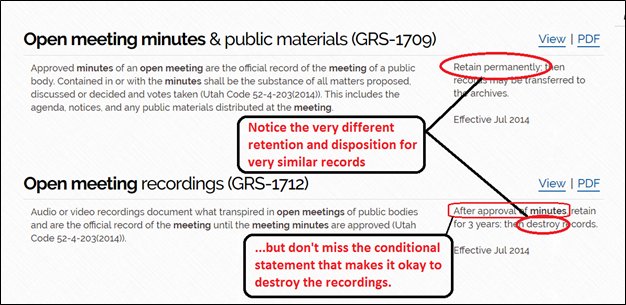 Open Meeting retention
