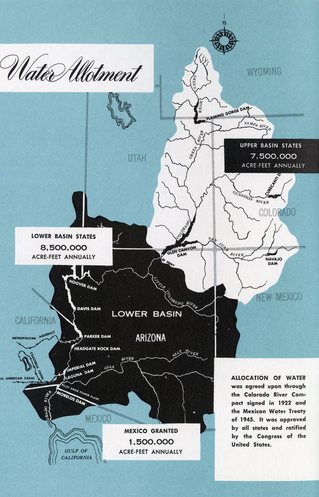Water allotment map for Colorado River basin (Series 200) Water allotment map for Colorado River basin (Series 200)